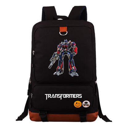 Transformed Mecha Youth Student Backpack, Men's And Women's Backpack, Travel Bag