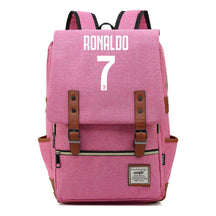 Football Star Cristiano Ronaldo Printed Student Backpack For Men And Women's Casual Classic Backpack
