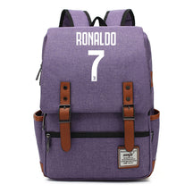 Football Star Cristiano Ronaldo Printed Student Backpack For Men And Women's Casual Classic Backpack