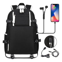 Printed Usb Youth Student School Bag Leisure Large Capacity Travel Backpack