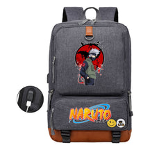 Naruto Print Usb Youth Backpack Leisure Travel Backpack
