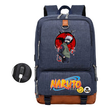 Naruto Print Usb Youth Backpack Leisure Travel Backpack