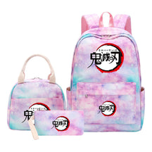 Cartoon Fashion Student Girls School Bag Lunch Bag Three Piece Set Backpack Set
