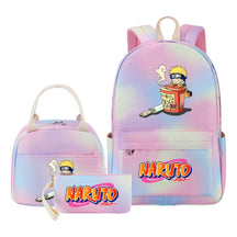 Naruto Student Girl Backpack Lunch Bag Three Piece Set Backpack Set