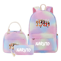 Naruto Student Girl Backpack Lunch Bag Three Piece Set Backpack Set