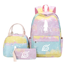 Naruto Teenage Student Girls School Bag Lunch Bag Three Piece Set Backpack Set