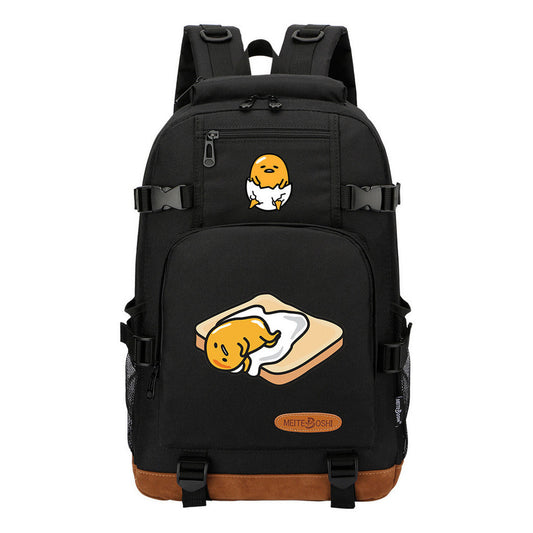 Lazy Egg Teenage Student Backpacks Boys And Girls Backpack