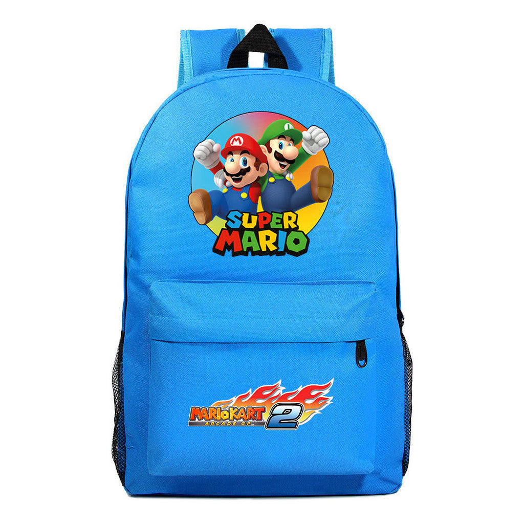 Super Mario Starry Sky Student Backpack For Men And Women's Leisure Travel Backpack