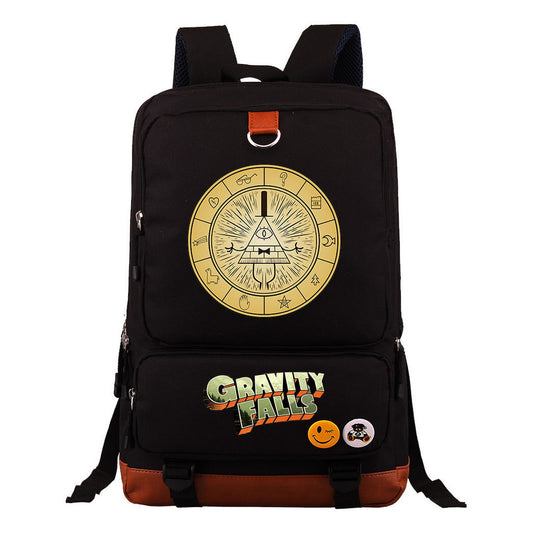 Strange Town Youth Student School Bag Large Capacity Travel Bag Men's And Women's Backpack