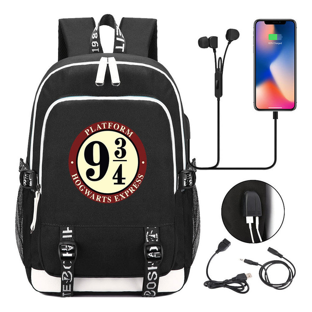 Magic School Youth Student Backpack Usb Men's And Women's Leisure Backpack