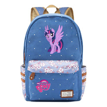 Pony Unicorn Youth Student School Bag Fragmented Canvas Girl Backpack