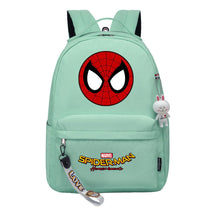Superhero printed student backpack for boys and girls, casual travel bag with backpacks