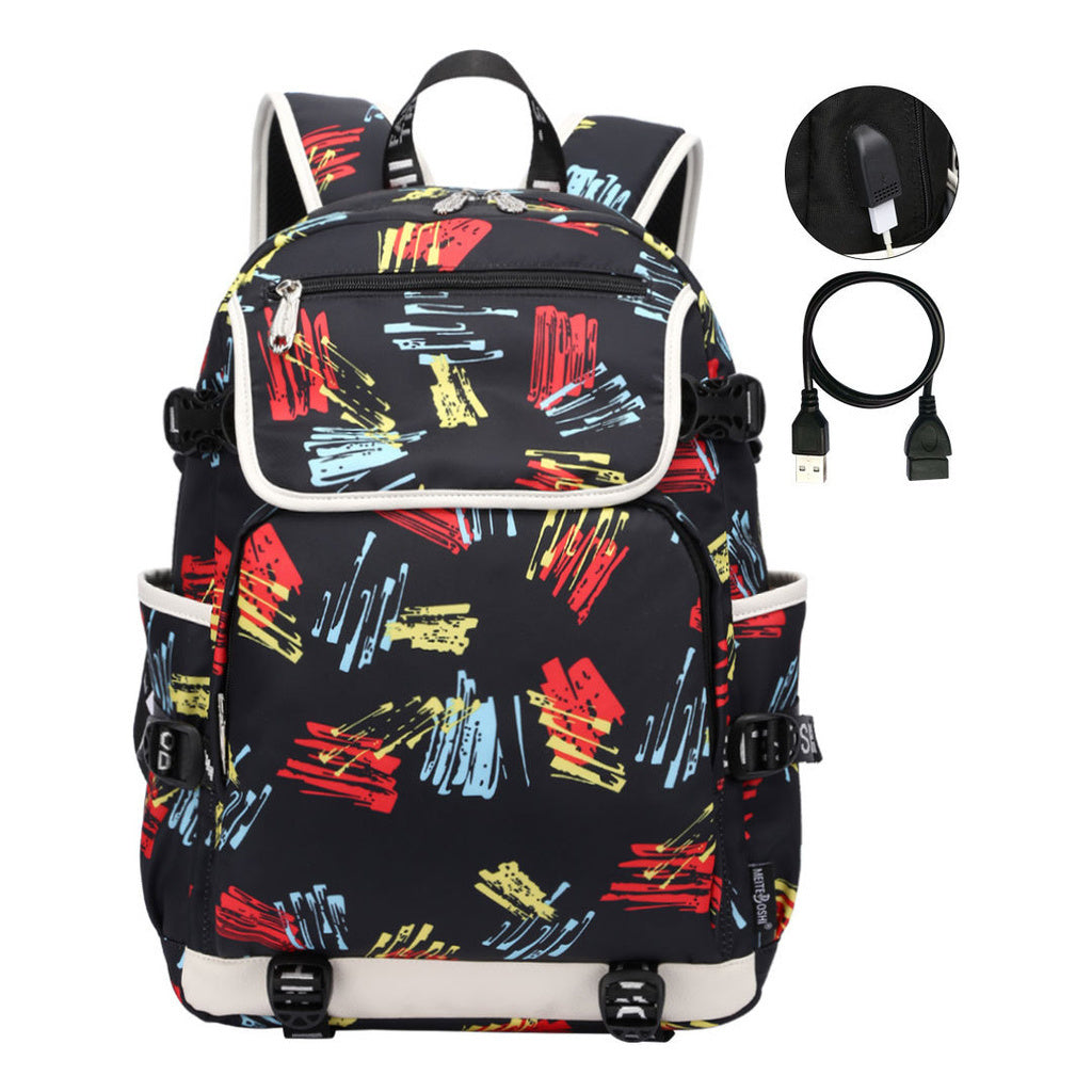 Fashionable And Popular Usb Youth Student Backpack For Men And Women's Leisure Backpack