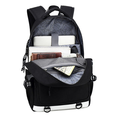 Roblox Game Printed Usb Youth Student Backpack For Men And Women's Leisure Travel Backpack