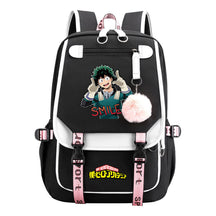Comics My Heroes Academy Usb Youth Student Backpack Men's And Women's Leisure Ribbon Flip Backpack