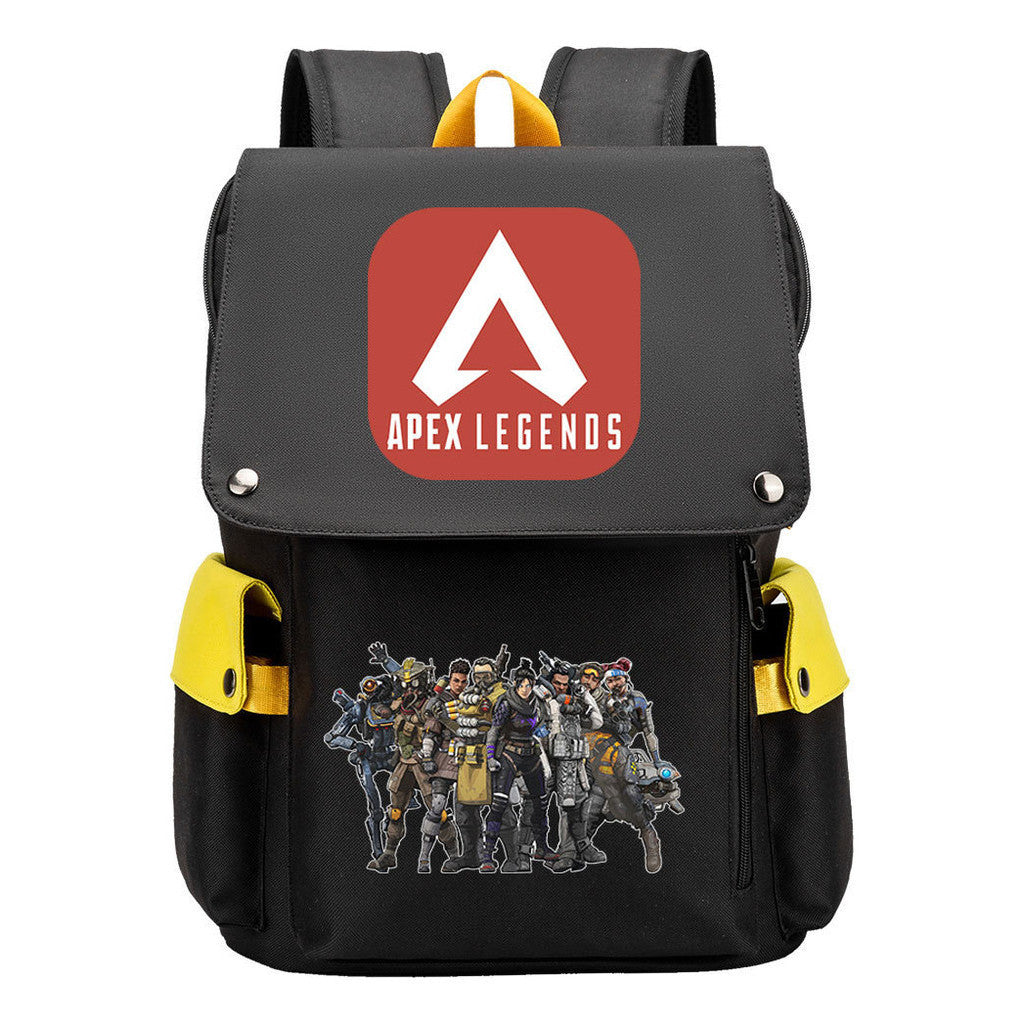 Apex Hero Print Usb Charging Cap Headpiece Student Backpack Leisure Backpack