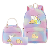 Corner Biology Student School Bag Lunch Bag Three Piece Set Backpack Set