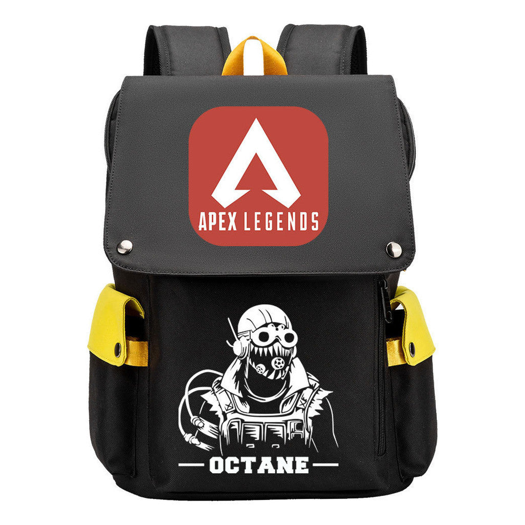 Apex Hero Print Usb Charging Head Youth School Bag Casual Backpack