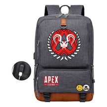 Apex Hero Print Usb Student Backpack For Leisure Travel Backpack