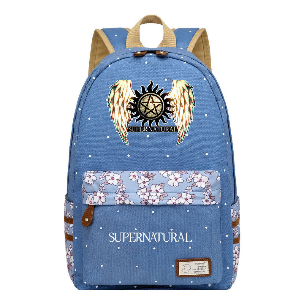 Evil Power Printed Youth And Girls School Bag Fashion Boy's And Girl's Leisure Backpack