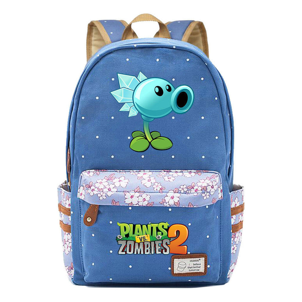 Game Plants Battle Printed Teenage Girl Student Backpack For Men And Women's Leisure Backpack