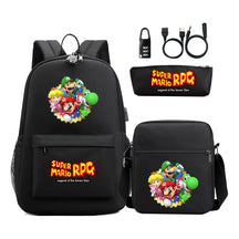 Usb Password Lock Youth Student Backpack Three Piece Set For Men And Women Backpacks