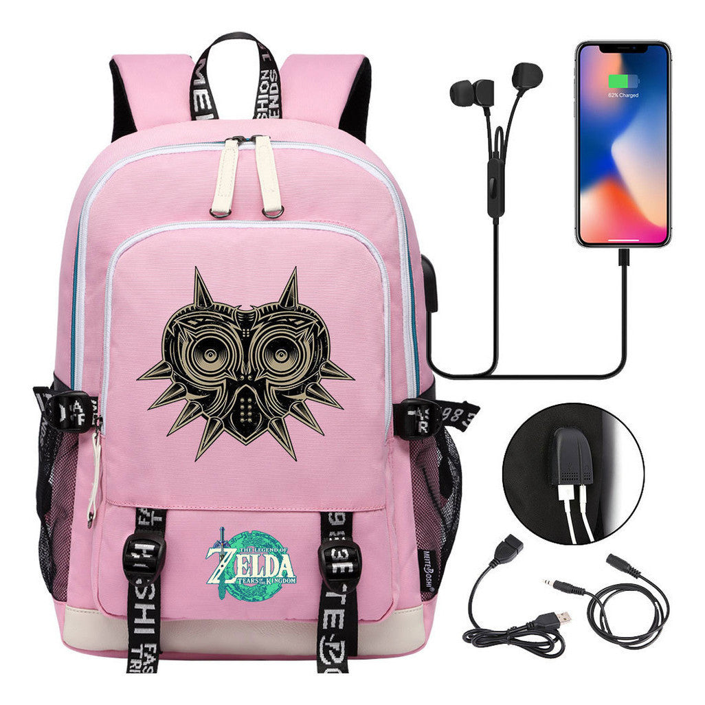 Usb Youth Student Backpack For Men And Women's Leisure Sports Backpack