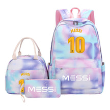 Sports Football Stars, Teenagers, Students, Girls, Backpacks, Lunch Bags, 3-piece Backpack Set