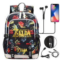 Golden Selda Kingdom Tears Usb Youth Student Backpack Men's And Women's Leisure Sports Backpack