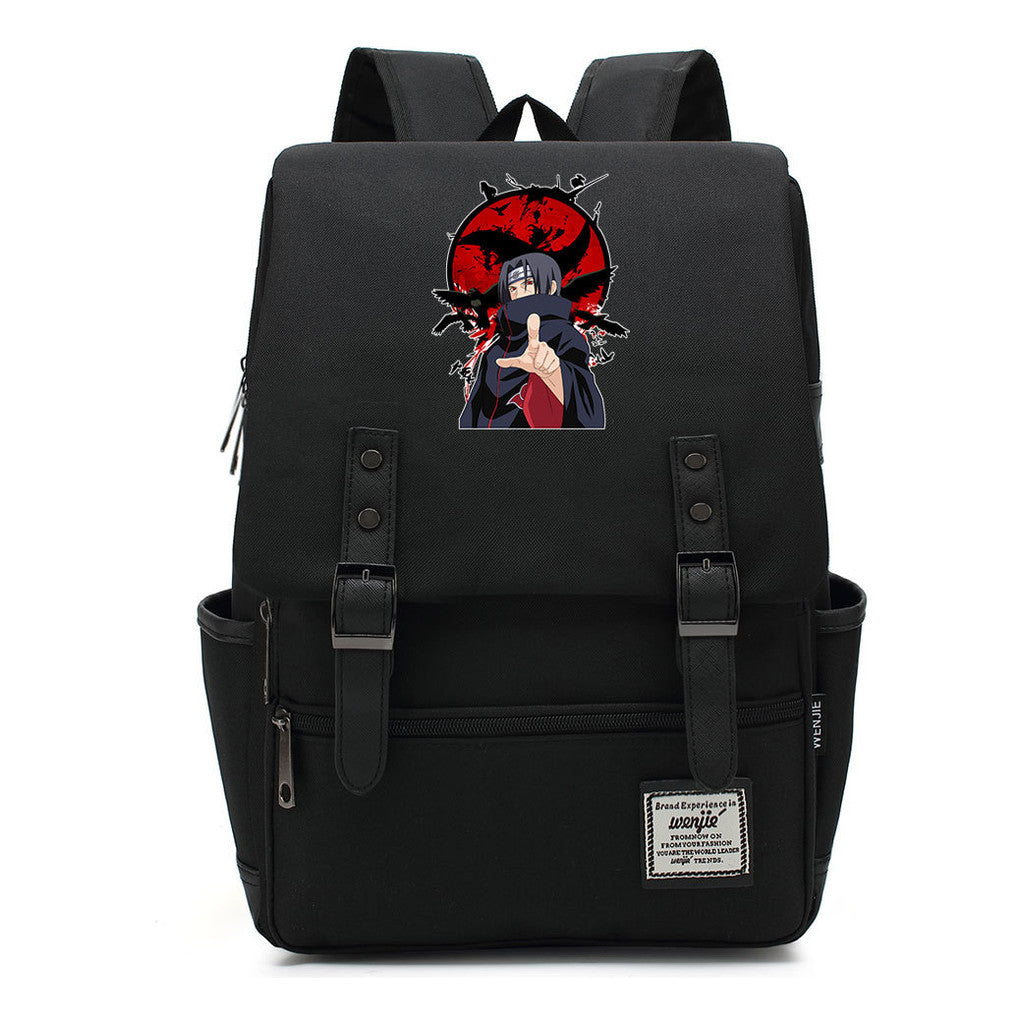 Naruto Printed Student Backpack For Men And Women, Casual Belt Buckle, Classic Backpack