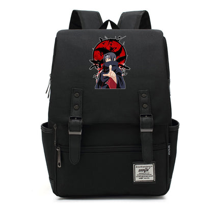Naruto Printed Student Backpack For Men And Women, Casual Belt Buckle, Classic Backpack