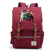 Anime My Heroes Academy Printed Youth Student Backpack Men's And Women's Leisure Belt Buckle Classic Backpack