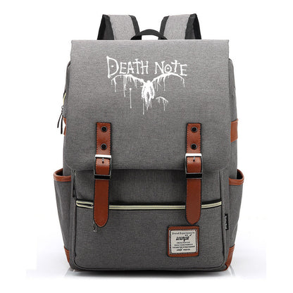 Manga Death Note Youth Student School Bag Men's And Women's Leisure Belt Buckle Backpack