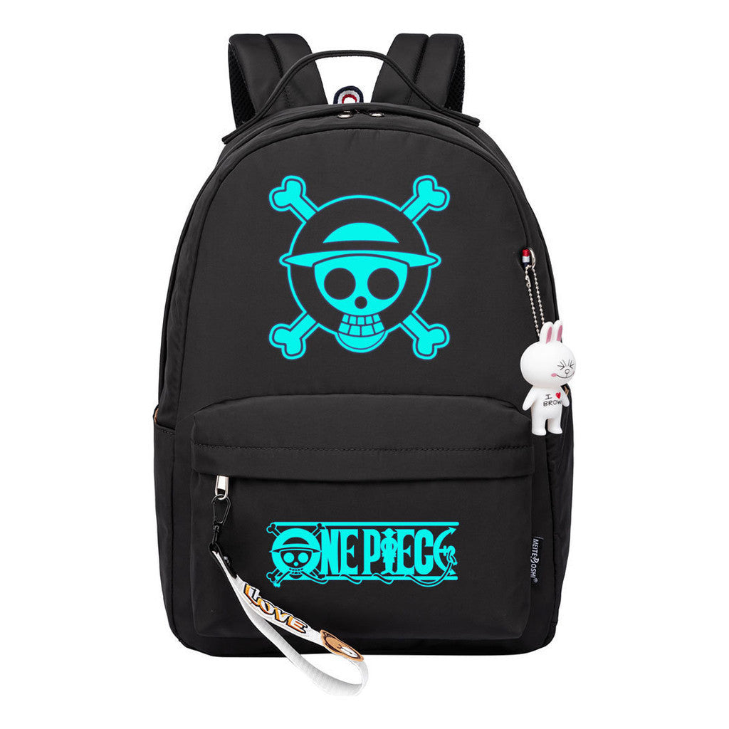 Cartoon Pirate Wang Lufei Youth Student School Bag Leisure Bag Girl Backpack