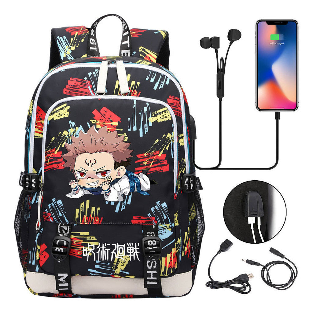 Youth Student Backpack Usb Men's And Women's Leisure Backpack