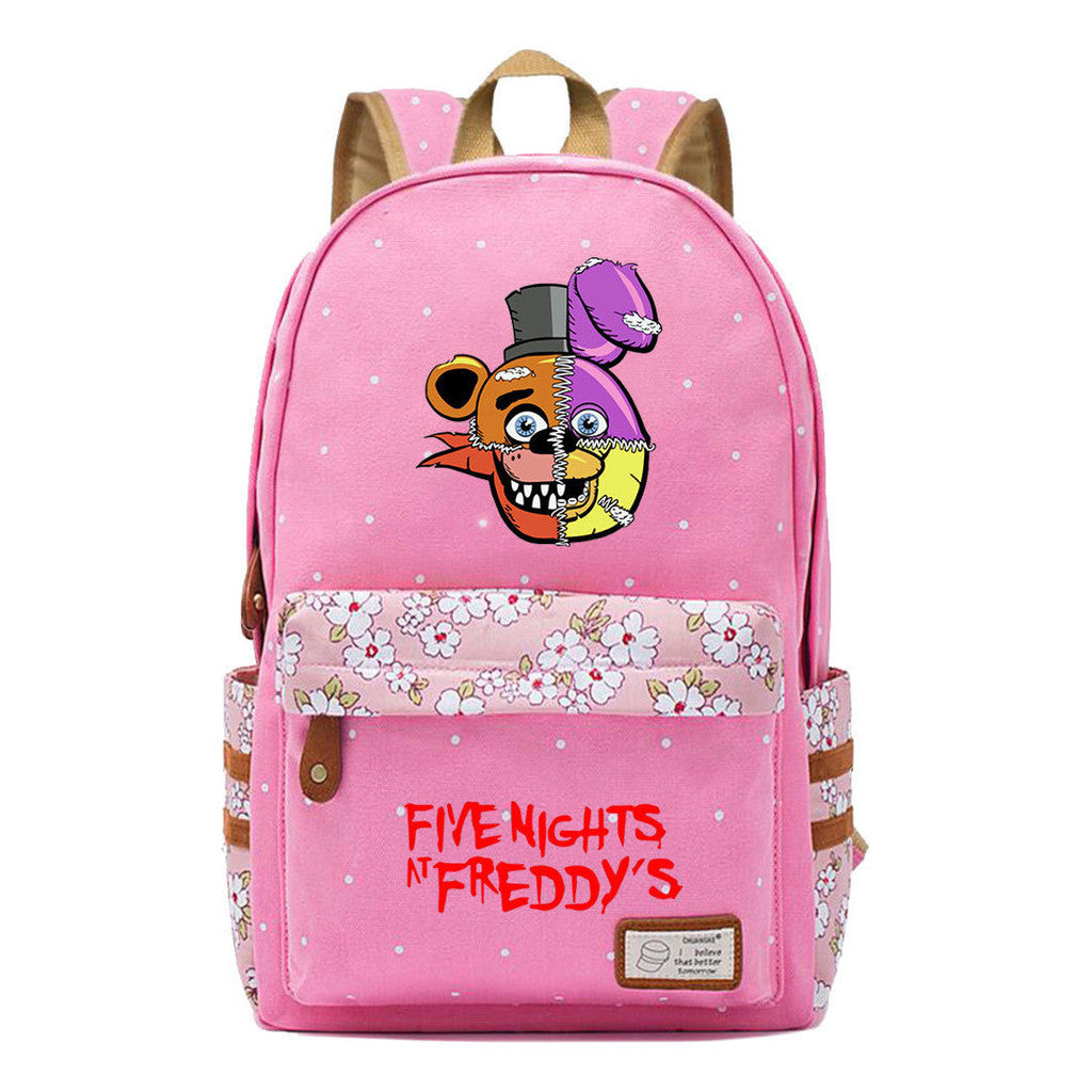 Toy Bear Game Fashion Printed Teenage Girls Student School Bag Men's And Women's Casual Canvas Backpack