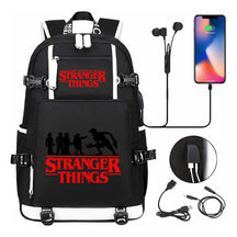 Strange Story Printed Usb Youth Student Backpack For Men And Women's Leisure Travel Backpack