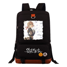 Violet Eternal Garden Printed Student School Bag Large Capacity Travel Bag Men's And Women's Backpack