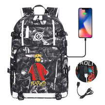 Printed Usb Youth Student School Bag Leisure Large Capacity Travel Backpack