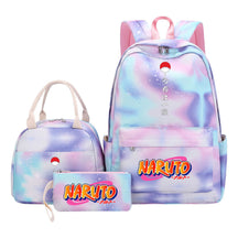 Naruto Student Girl Backpack Lunch Bag Three Piece Set Backpack Set