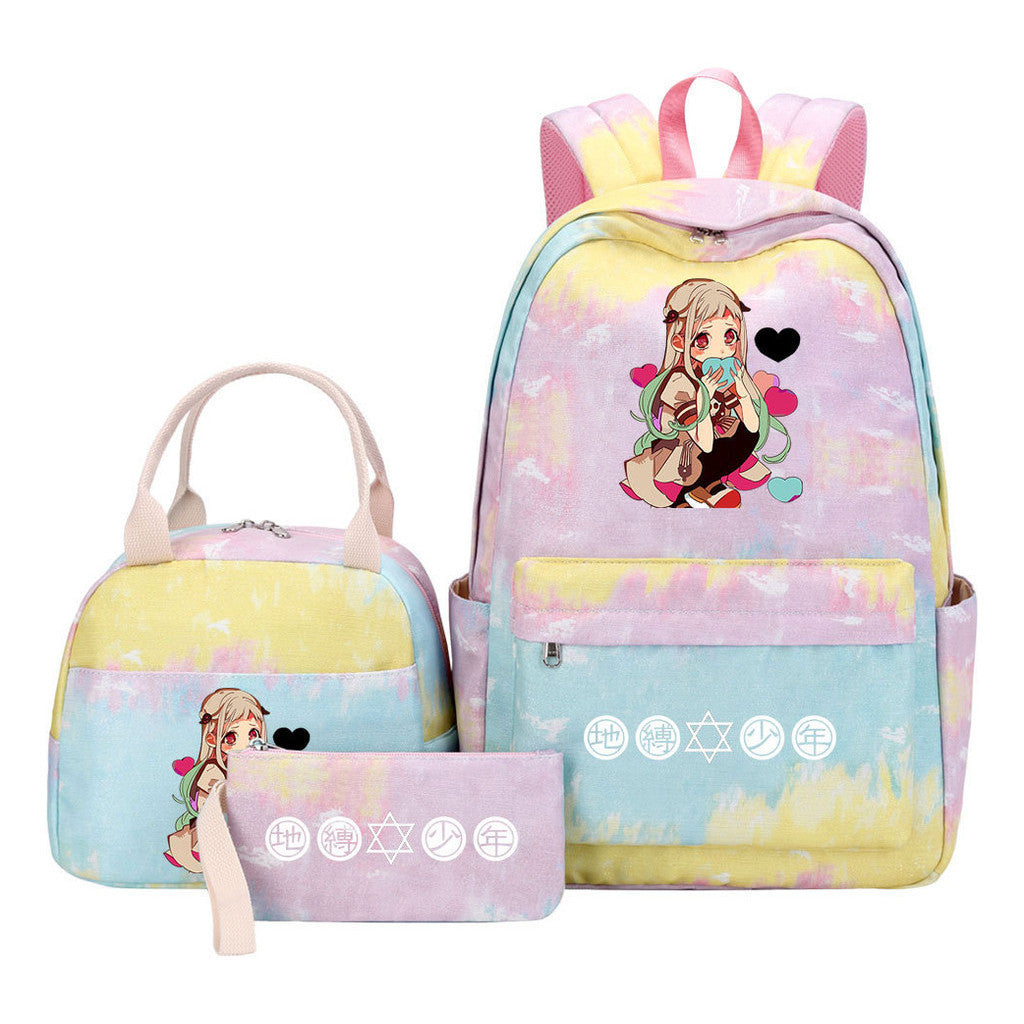 Teenage Student Girl Backpack Lunch Bag Three Piece Set Backpack