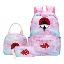 Naruto Teenage Student Girls School Bag Lunch Bag Three Piece Set Backpack Set