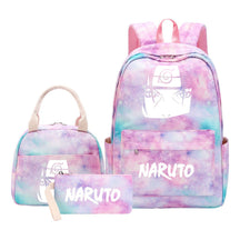 Naruto Teenage Student Girls School Bag Lunch Bag Three Piece Set Backpack Set