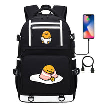 Cartoon Lazy Egg Usb Youth Student School Bag Men's And Women's Backpack Leisure Travel Bag