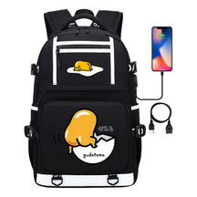 Cartoon Comics Lazy Egg Usb Youth Student Backpack Boys And Girls Backpack Leisure Travel Bag