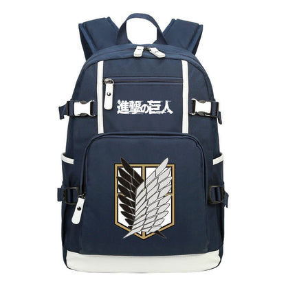 Giant Wings Of Cartoon And Anime Attack Youth Student Backpack, Leisure Travel Backpack