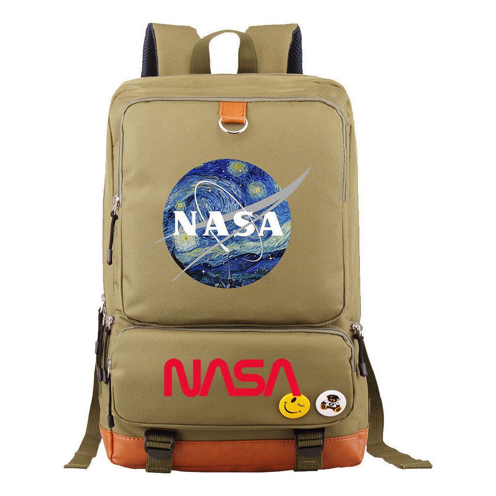 Nasa Fashion Printed Youth Student School Bag Large Capacity Travel Bag Men's And Women's Backpack
