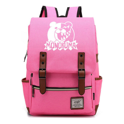 Printed Teenage Student Backpack For Men And Women With Casual Belt Buckle Classic Backpack