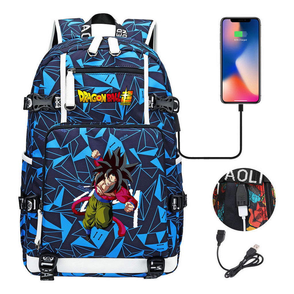 Fashionable Sun Wukong Usb Large Capacity Student Backpack For Leisure Travel Backpack