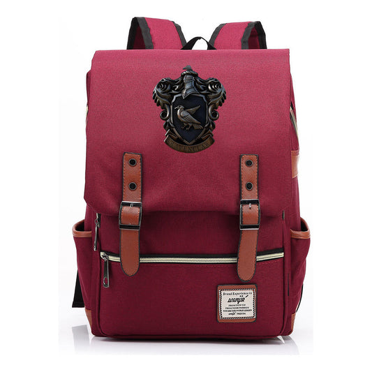 School Of Witchcraft And Wizardry Printed Youth Student School Bag Casual Belt Buckle Classic Backpack